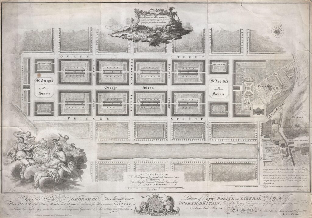 Map of New Town Edinburgh in 1768.